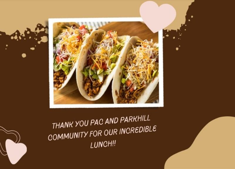 Thank you PAC and Parkhill Community for our incredible lunch!!